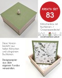 Kreativ Set 83 - Klötzchenbox hell / olivgrün